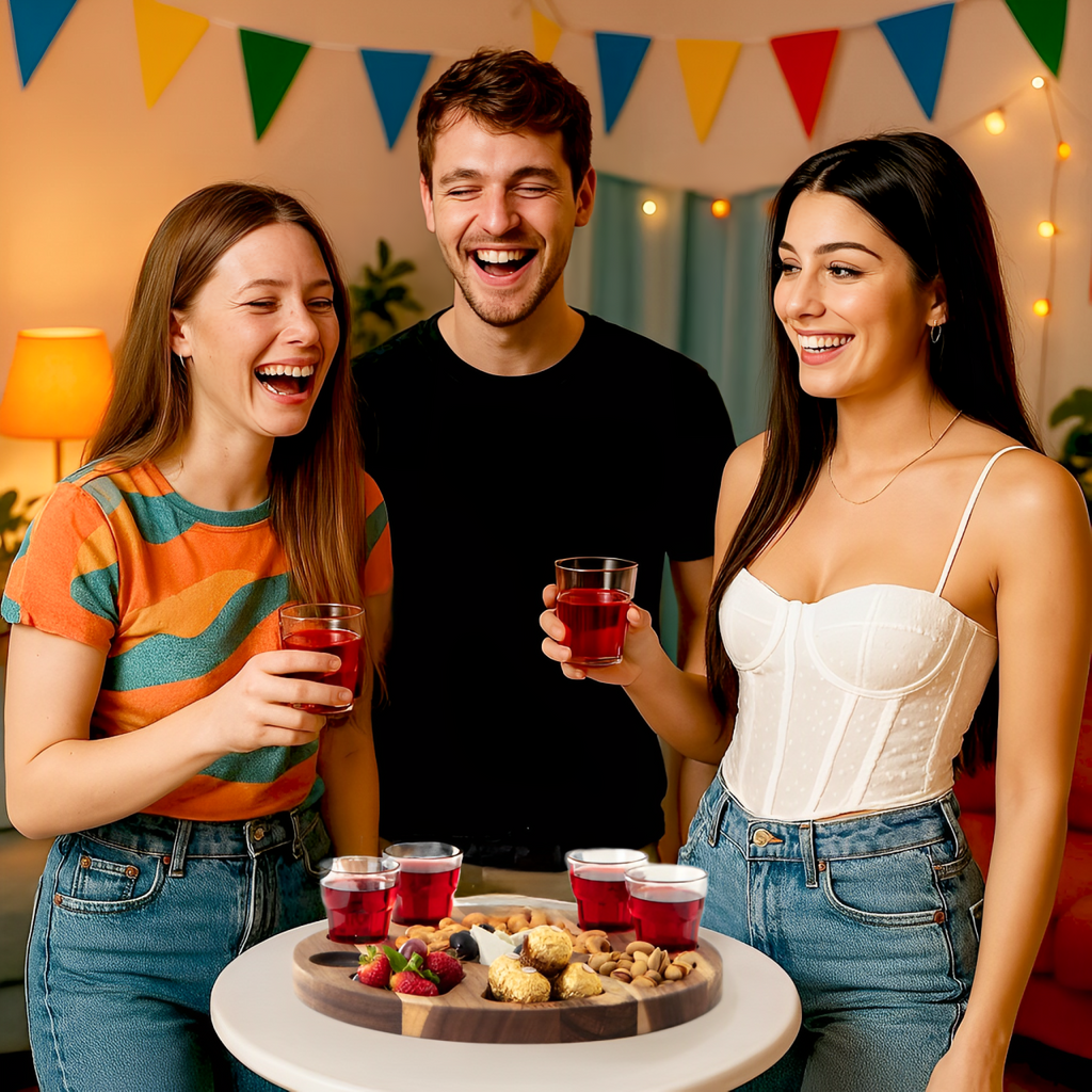 ARTIMUN Tequila Shot Glasses Wooden Tray for Gift and Decorations, Elegant Serving Tray for Parties and Celebrations, Shot Glasses Set, Charcuterie Boards, with Six Drinking Glasses, Bar Accessories